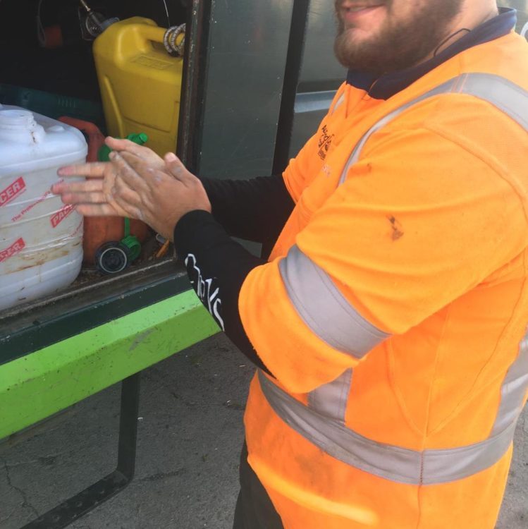 Soap in truck