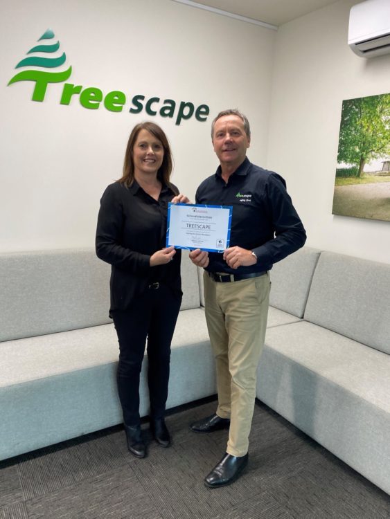 Hearing Accredited Workplace: Linda Holmes from the NFFD and Ed Chignell, Executive Chairman, Treescape